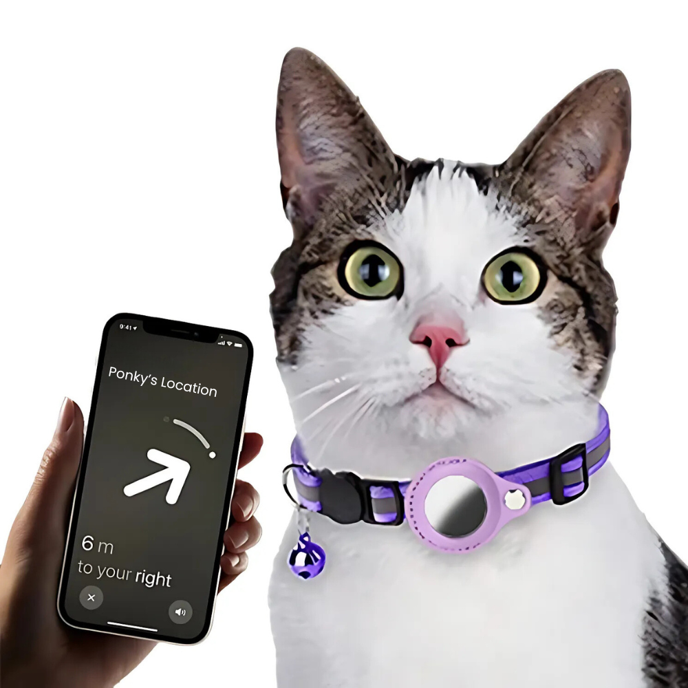 Waterproof Reflective Pet Airtag Holder Collar