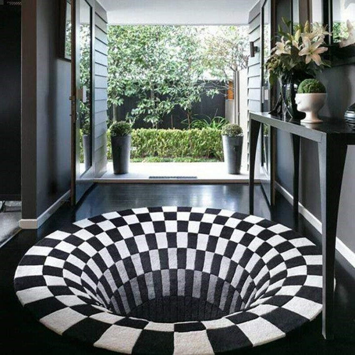 3D Vortex Illusion Rug