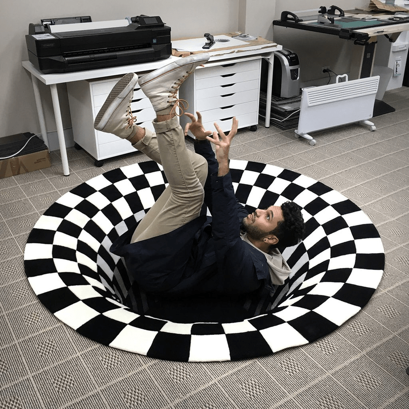 3D Vortex Illusion Rug