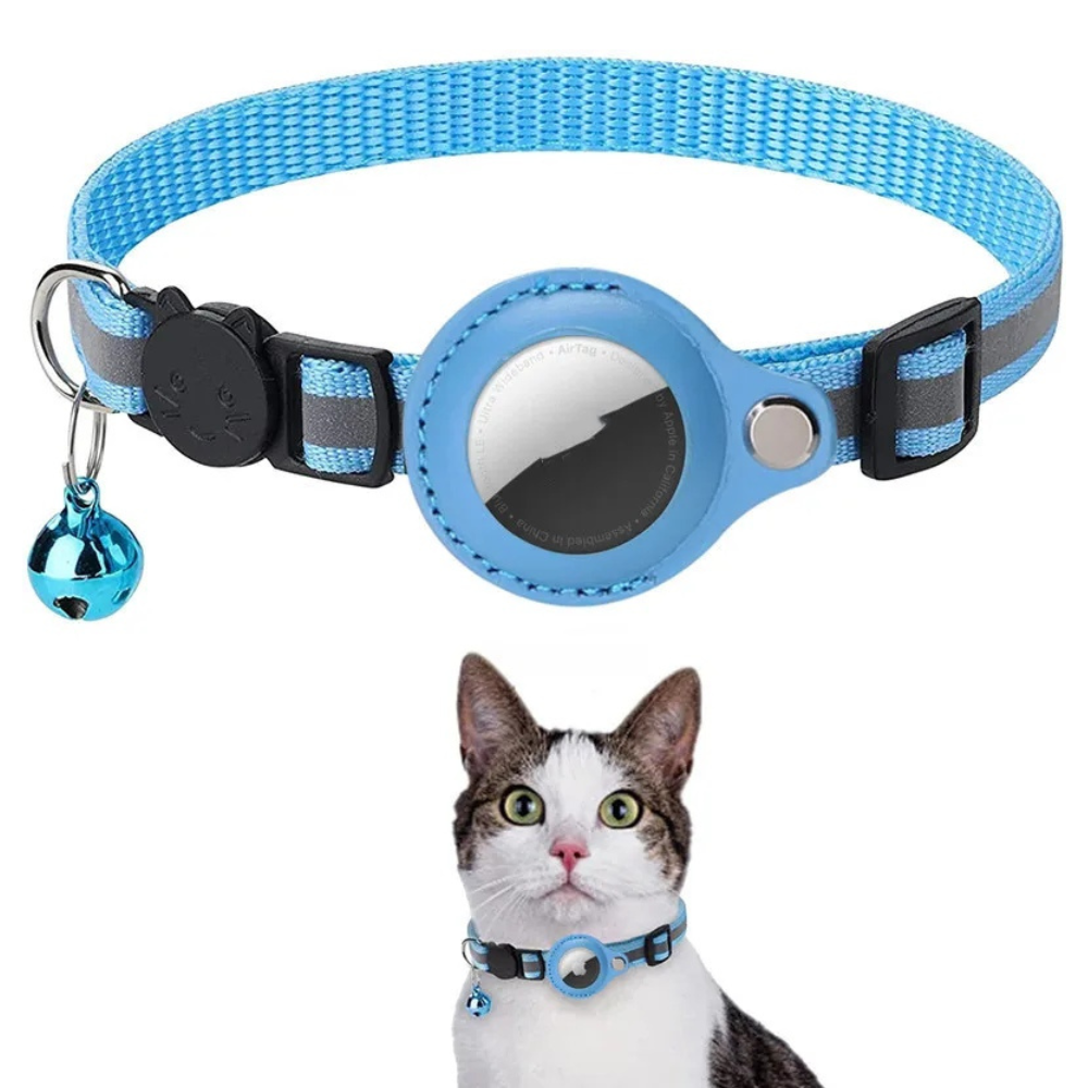 Waterproof Reflective Pet Airtag Holder Collar