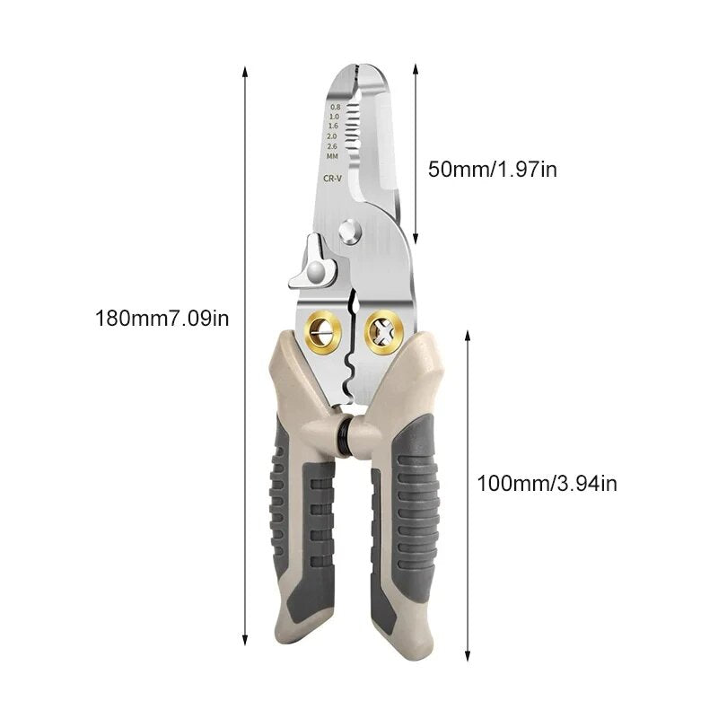 6-in-1 Multifunctional Wire Stripper and Crimping Pliers – Your Ultimate Electrical Tool