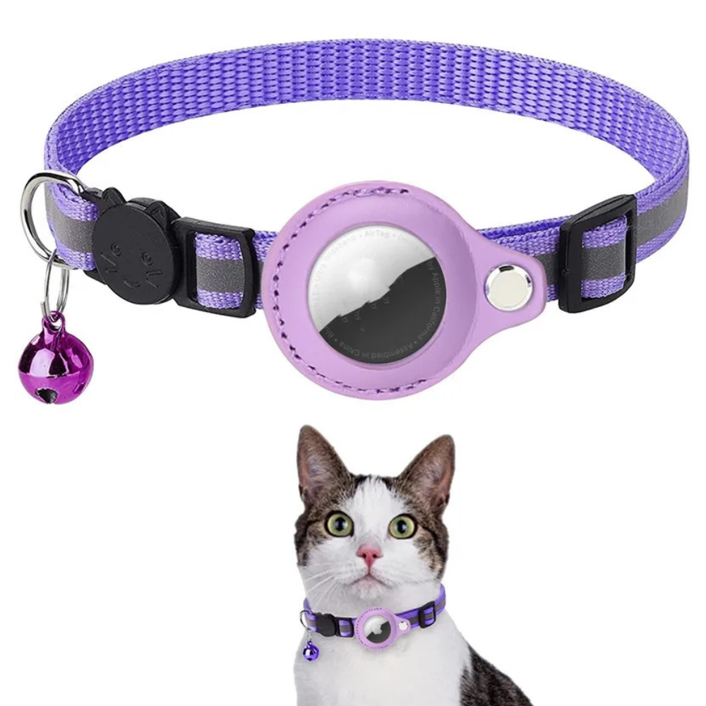 Waterproof Reflective Pet Airtag Holder Collar