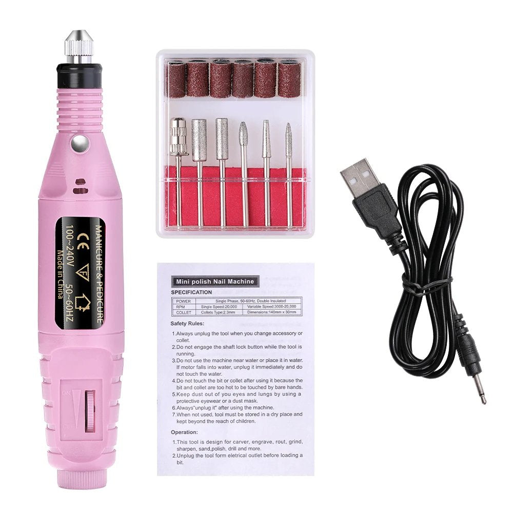 Portable Electric Nail Drill Machine – Achieve Salon-Quality Nails at Home