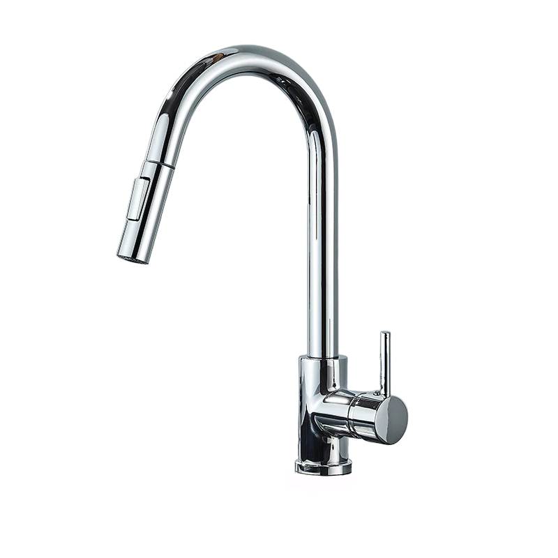 Single-Handle Pull-Out Kitchen Faucet – Versatile Design for Modern Kitchens