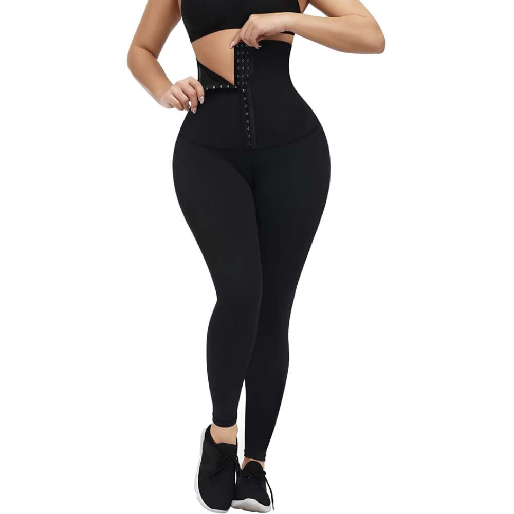 High-Waist Gym Leggings with Built-In Waist Trainer – Sculpt and Support